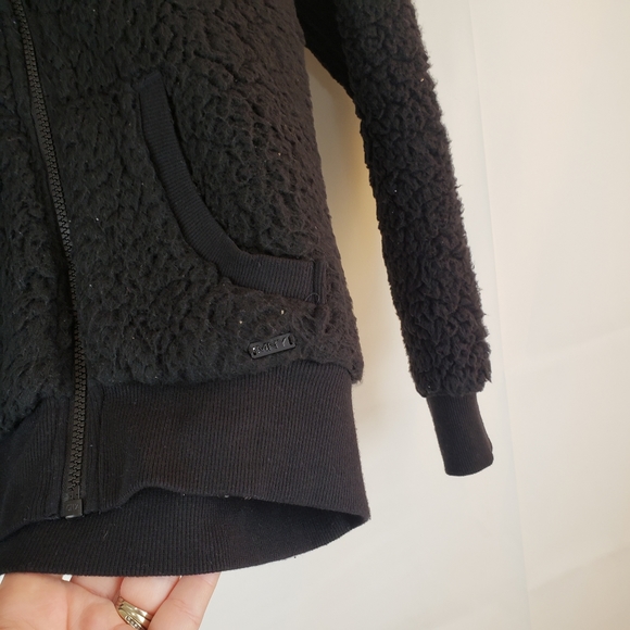 Marc New York plush Fleece zip up hooded sweater - Picture 4 of 5